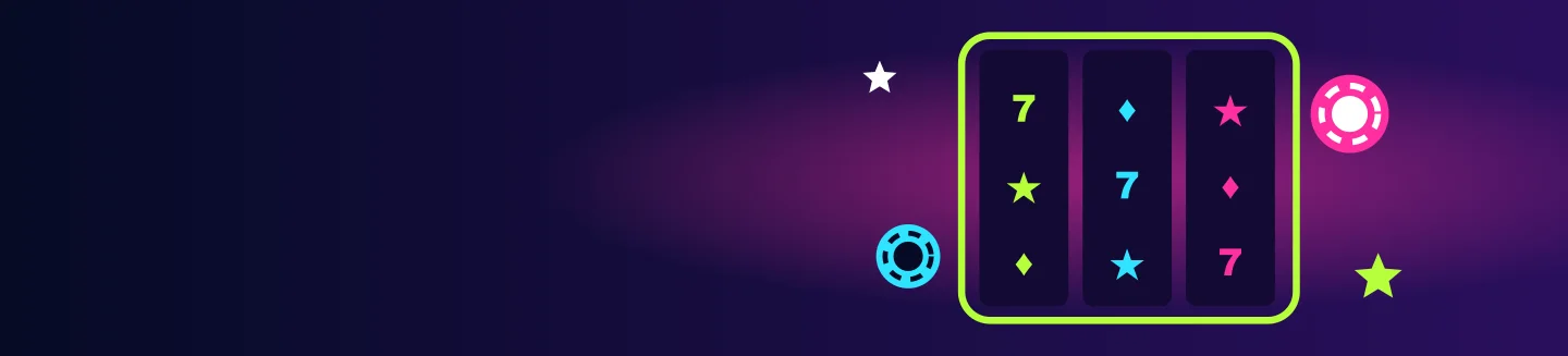Wacko Casino – banner cu role de slot colorate și fise